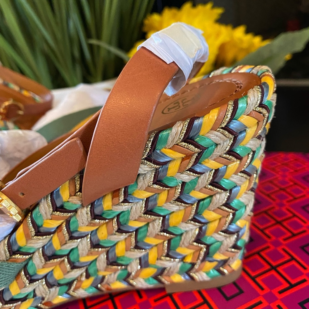 TORY BURCH MULTICOLORED WEDGE ESPADRILLE - Picture 7 of 12